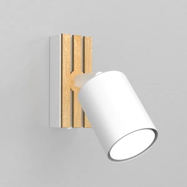 Faretto da parete TERRA 1xGU10/8W/230V bianco/quercia