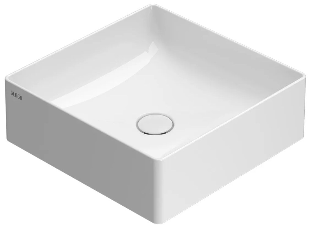 Ceramica Globo T Edge B6q42bi Lavabo Da Appoggio 42x42 Cm Bianco