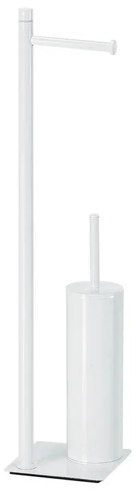 Piantana porta rotolo e porta scopino wc Trilly piantana p.ta rot. e scop. bianco bianco