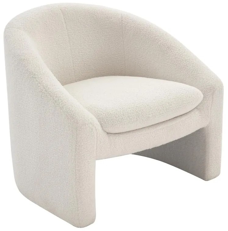 Poltrona in Tessuto bouclette Bianco - OSSANA