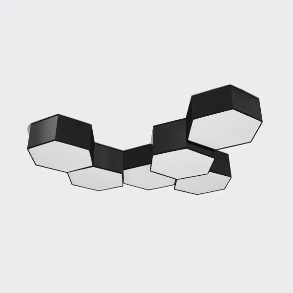 Sollux SL.1059 - Plafoniera SUNDE 2xE27/60W/230V 11,5 cm nera