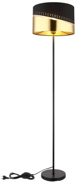 Globo 54046S - Lampada con piedistallo OR 1xE27/60W/230V diametro 35 cm nero/oro