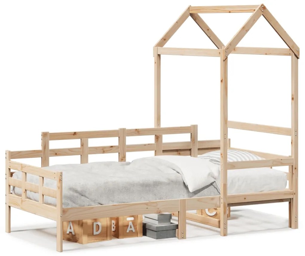 Dormeuse Con Tetto 80x200 Cm İn Legno Massello Di Pino /