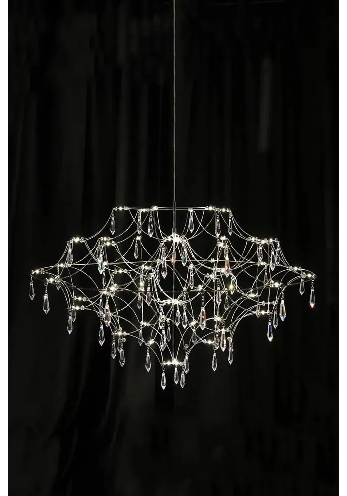 Lampadario LED argentato ø 80 cm Efesos – Markslöjd