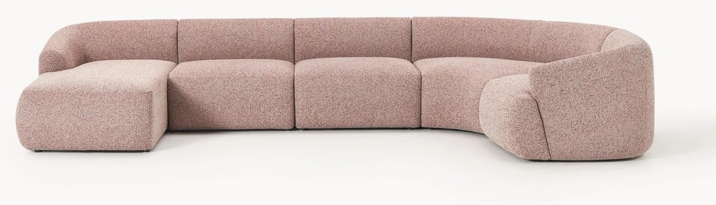 Divano angolare XL componibile in bouclé Sofia
