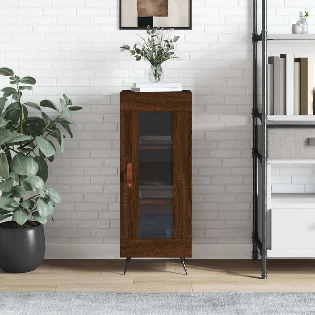 Credenza Rovere Marrone 34,5x34x90 Cm İn Legno Multistrato /
