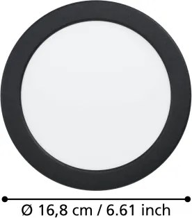 Eglo 901388 - Faretto da incasso LED FUEVA LED/10,5W/230V Ø 16,8 cm nero