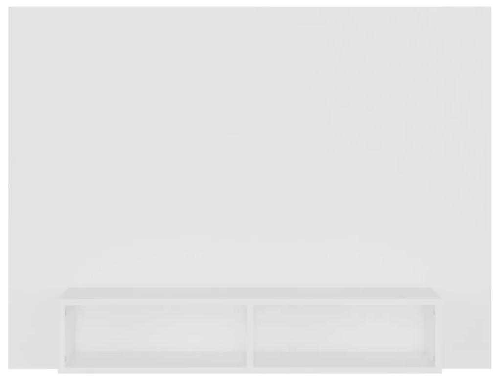 Mobile TV a Muro Bianco 120x23,5x90 cm in Legno Multistrato