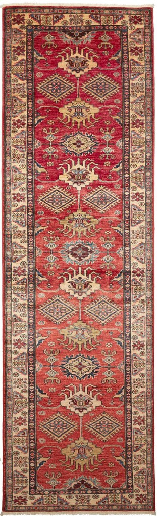 Kazak Tappeto orientale 80 x 300 Rosso (Pakistan) Annodato A Mano