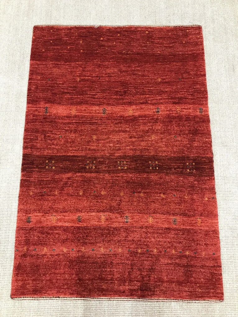 Loribaft Tappeto 90x140 Rosso (Iran) Annodato A Mano