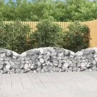 Cesto Gabbione ad Arco 200x30x60/80 cm Ferro Zincato 153463