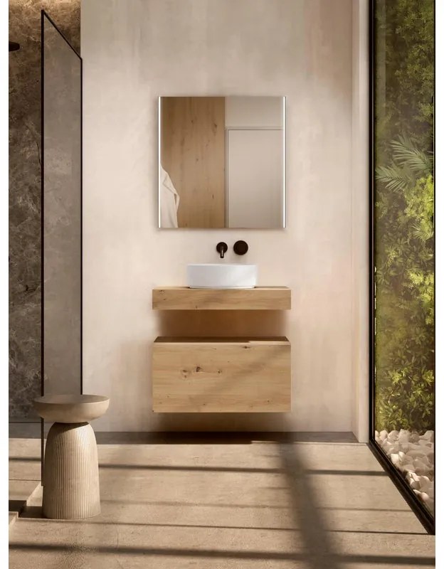 Base per mobile bagno Element VISOBATH 1 cassetto P 46 x L 60 x H 35 cm natural placcato truciolare