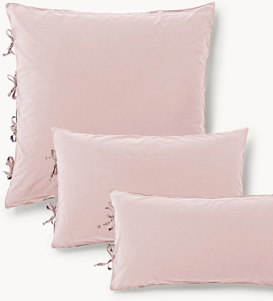 Federa in cotone percalle lavato Leonie