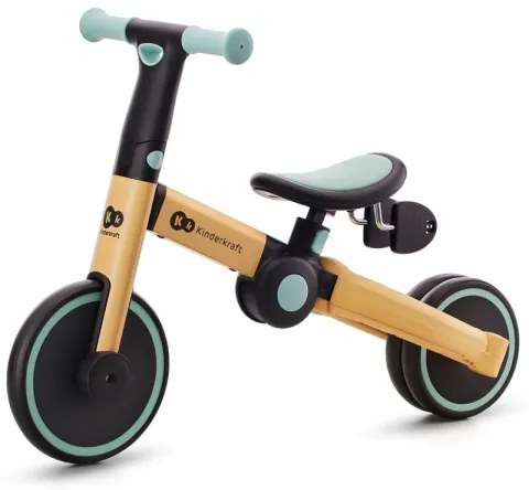 KINDERKRAFT - Bicicletta a spinta per bambini 3in1 4TRIKE giallo/menta