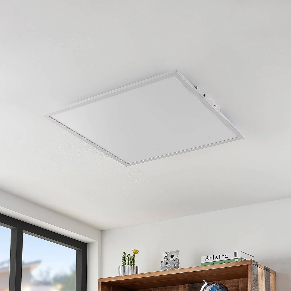 Pannello LED Lindby Quais, 60 x 60 cm, bianco, alluminio, 4.000K