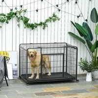 Gabbia per Cani in Metallo Pieghevole 125X76X81CM colore Nero