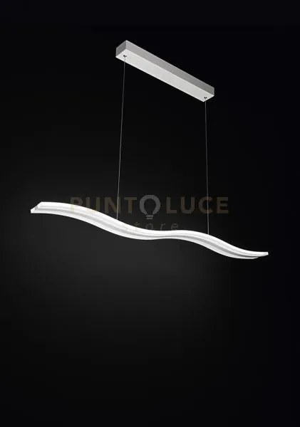 Sospensione in metallo e plexiglass bend led 48w cct 3000k 4000k 60...