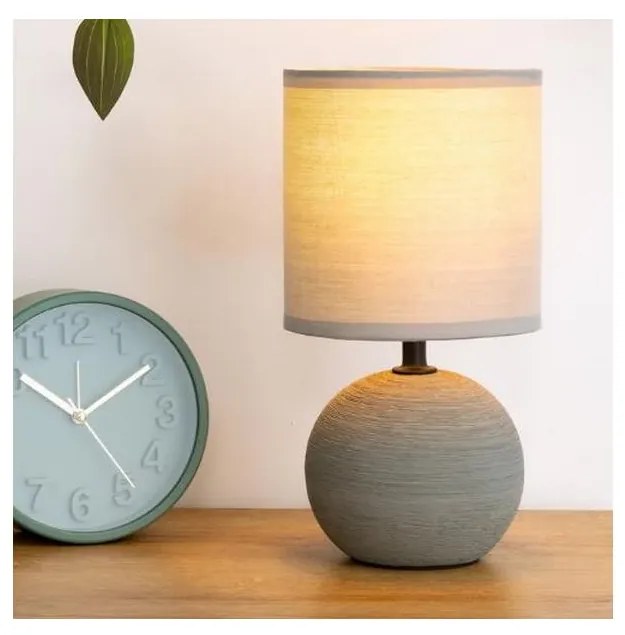 Atmosphera - Lampada da tavolo TIMÉO 1xE14/60W/230V grigio/bianco