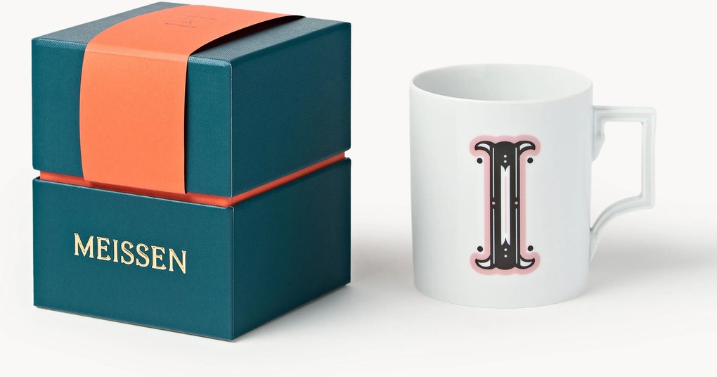 Westwing x MEISSEN, Tazza fatta a mano con motivo decorativo Initials