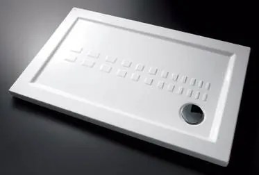 Piatto doccia rettangolare 72 x 90 slim cm H 5,5 cm porcellana antiscivolo bianco