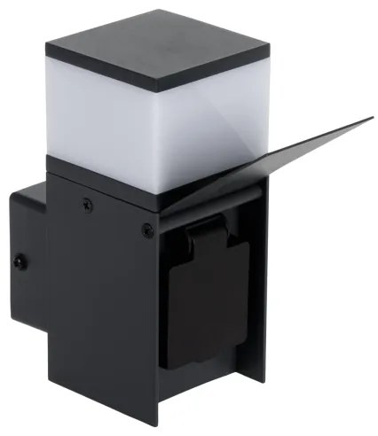 Kanlux 38761-Applique da esterno con presa DASTEN 1xG9/11W/230V IP44 nero
