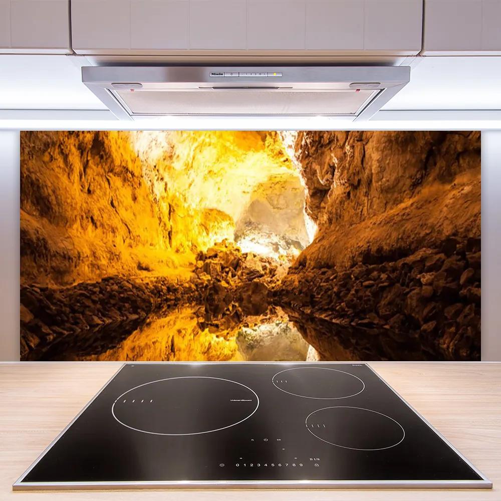 Pannello cucina paraschizzi Grafica di astrazione 100x50 cm
