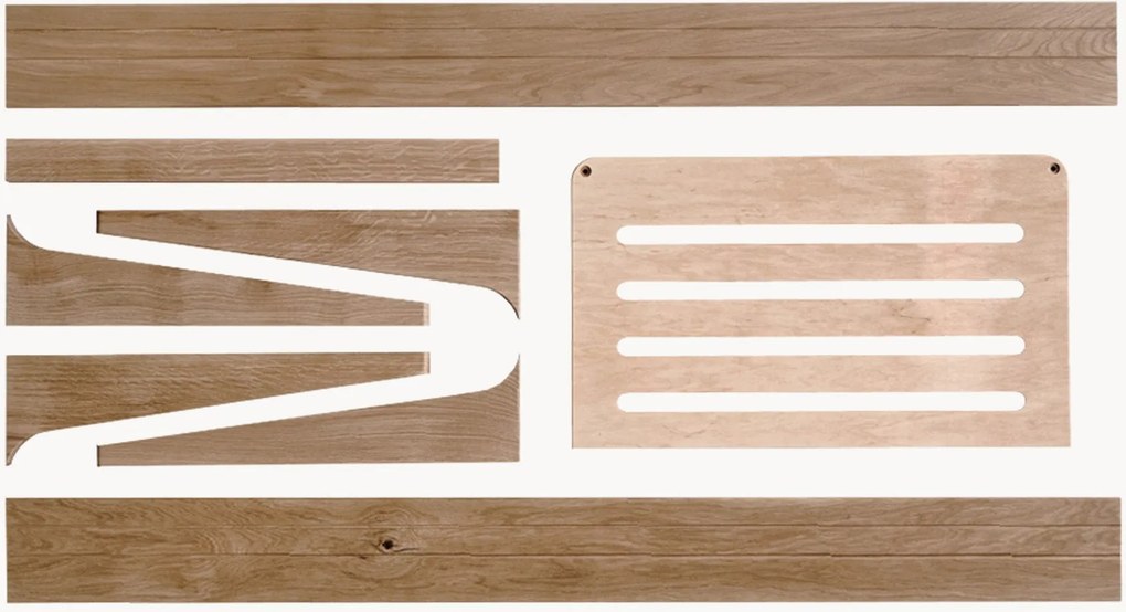 Set di conversione per letto in legno di quercia fatto a mano Nature 2.0