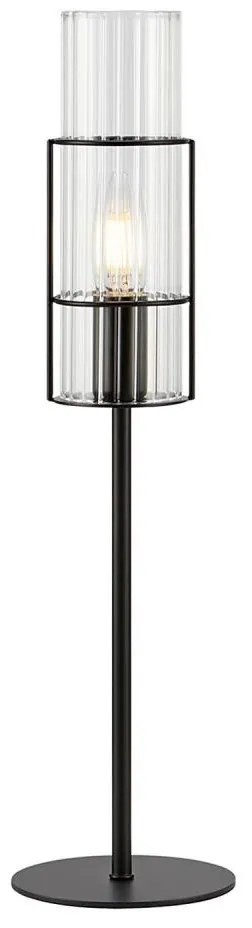 Markslöjd 108555 - Lampada da tavolo TUBO 1xE14/40W/230V 50 cm nero/clear