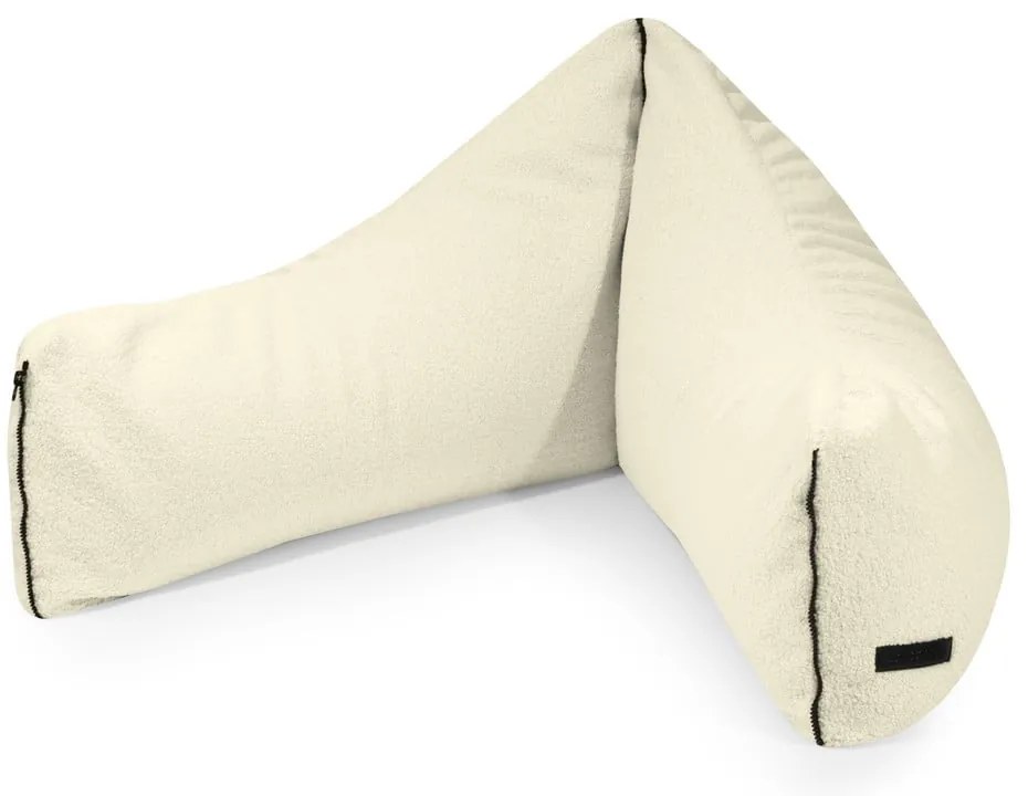 Pouf a sacco per bambini color crema con rivestimento in bouclé Clip Clap 90 – SLOWDOWN