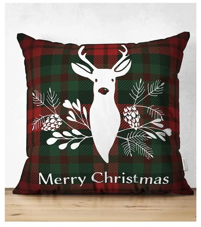 Set di 4 federe natalizie e runner da tavola Tartan Christmas - Minimalist Cushion Covers