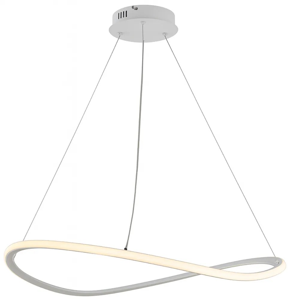 Sospensione Moderna Darwin Plastica Bianca Led 40W Dimmerabile 3000-4000-6000K