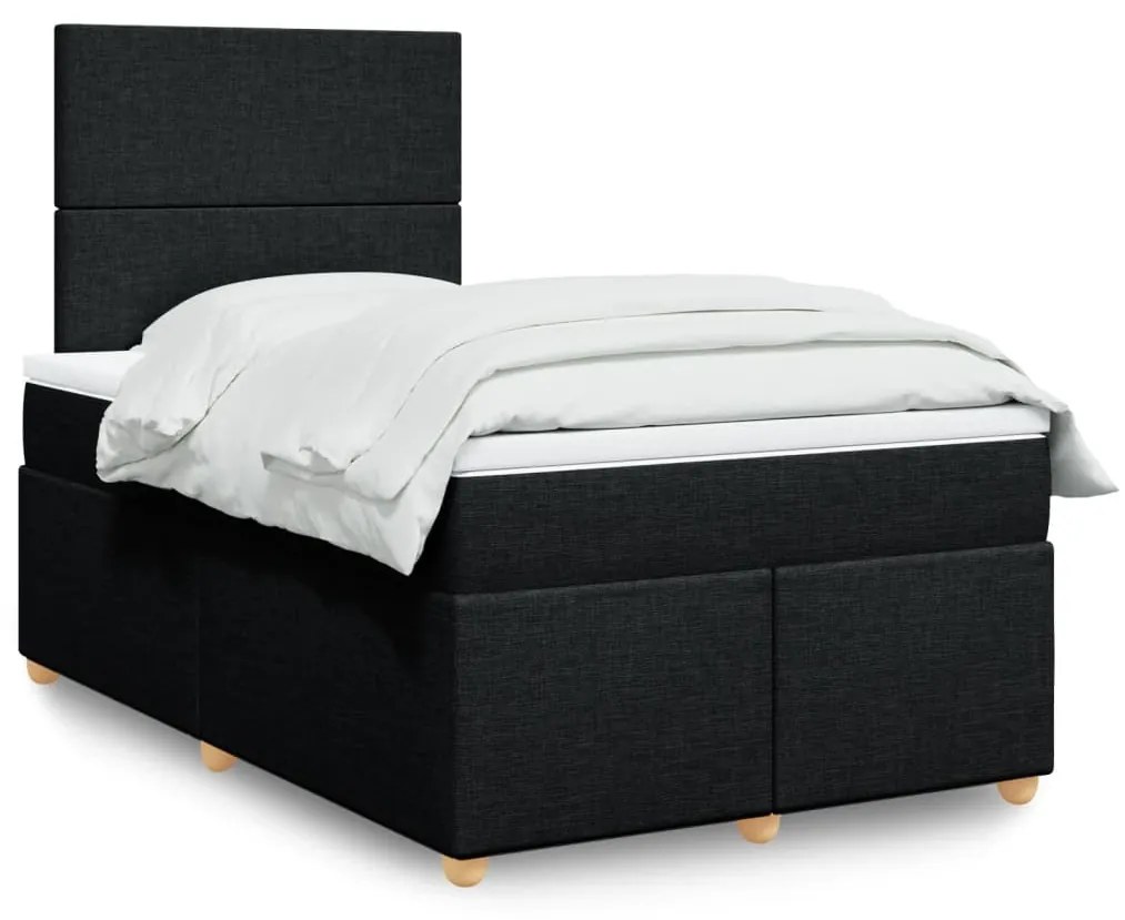 Giroletto A Molle Con Materasso Nero 120x190 Cm İn Tessuto /