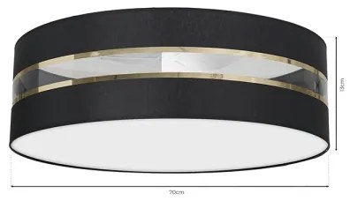 Plafoniera ULTIMO 3xE27/60W/230V nera