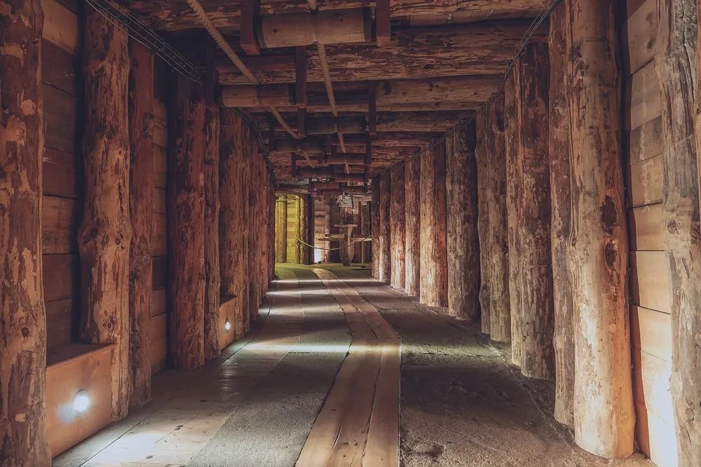 Carta da parati – Galleria di legno