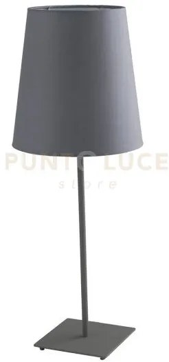 Lume elvis grigio 1 luce attacco e27 24x63,5cm in metallo e paralum...