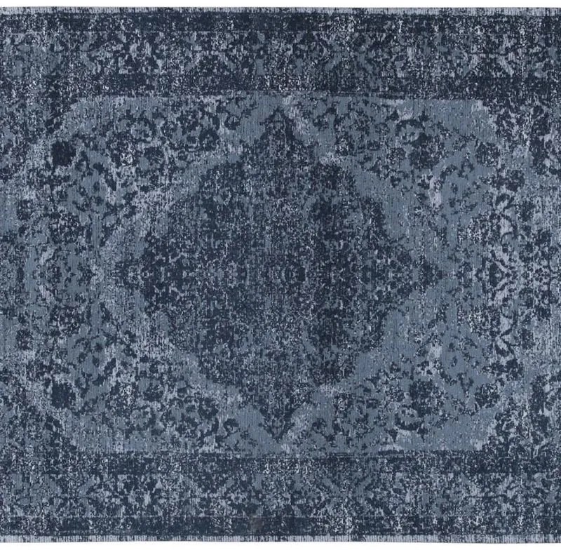 Tappeto New Argentella 5 orientale in cotone blu night sky, L 290 x L 200 cm