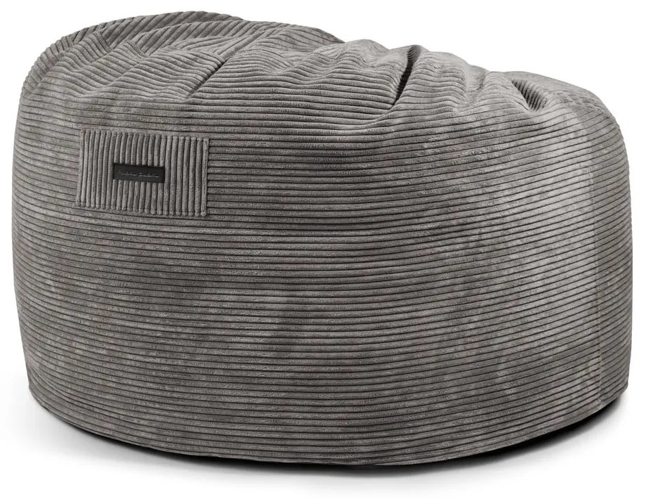 Puof a sacco blu con rivestimento in velluto a coste Om 110 – SLOWDOWN