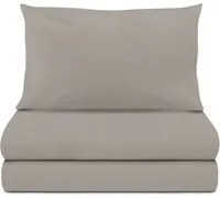 Completo letto 1 piazza e mezza cotone grigio New Cotton