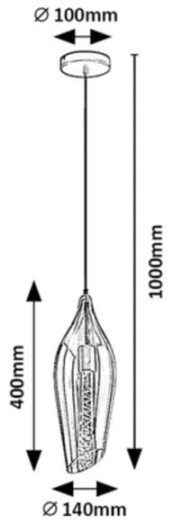Rabalux 72201 - Lampadario a sospensione con filo BELLINI 1xE27/60W/230V