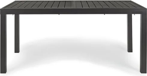 Set Da Pranzo Per Esterni Tavolo In Alluminio Allungabile 90x160-240 Cm + 8 Sedie Antracite