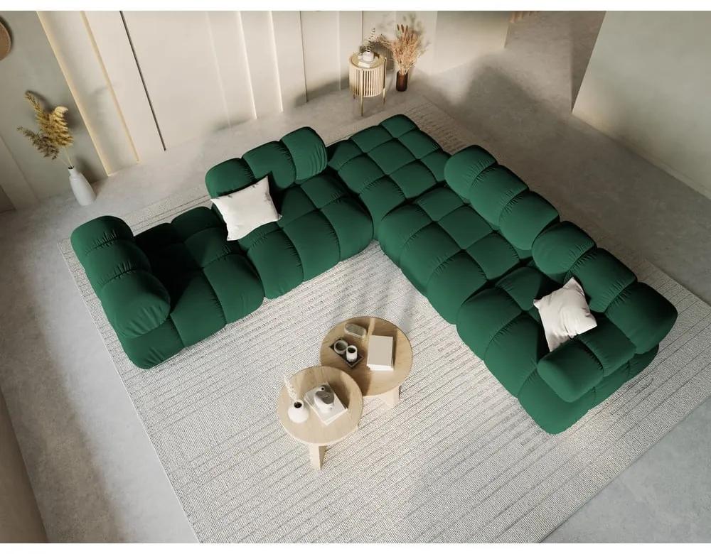 Modulo divano in velluto verde (angolo destro) Bellis - Micadoni Home