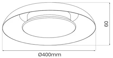 Plafoniera LED PIATTINO, 30W, 230V, 3000/4000/6000K, Ø 40 cm, bianca