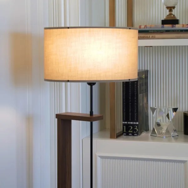 Lampada da terra AYD 1xE27/40W/230V beige/marrone