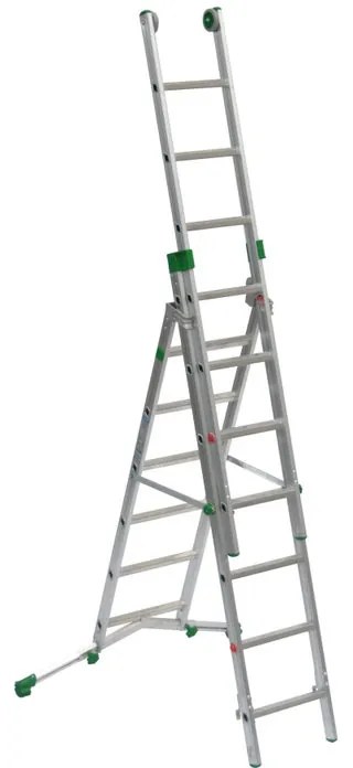 Scala a sfilo FACAL Super Prima 3 rampe in alluminio 3 x 7 gradini portata massima 150 kg EN 131 per lavori fino a 6 m