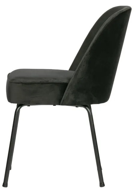 Sedie da pranzo in set nere in velluto 2 pz Vogue – WOOOD