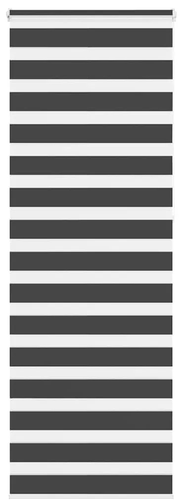 Tenda A Rullo Zebra Nero Larghezza Tessuto 80,9 Cm Poliestere /