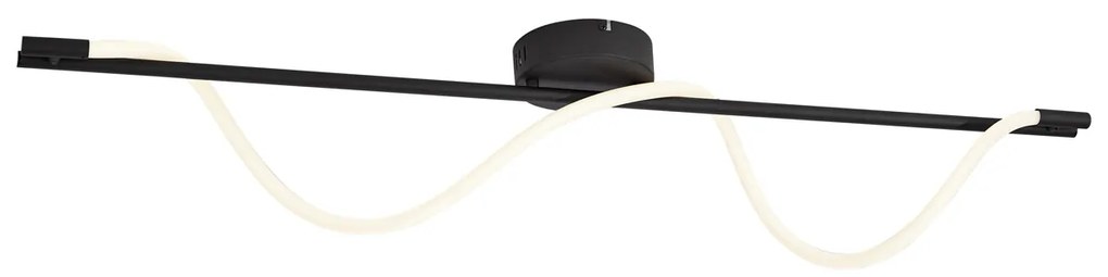 Lampada da parete moderna nera con LED dimmerabile a 3 livelli - Twirl