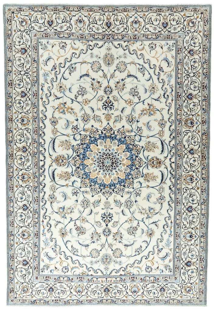 Nain Tappeto 300x200 Beige (Iran) Annodato A Mano