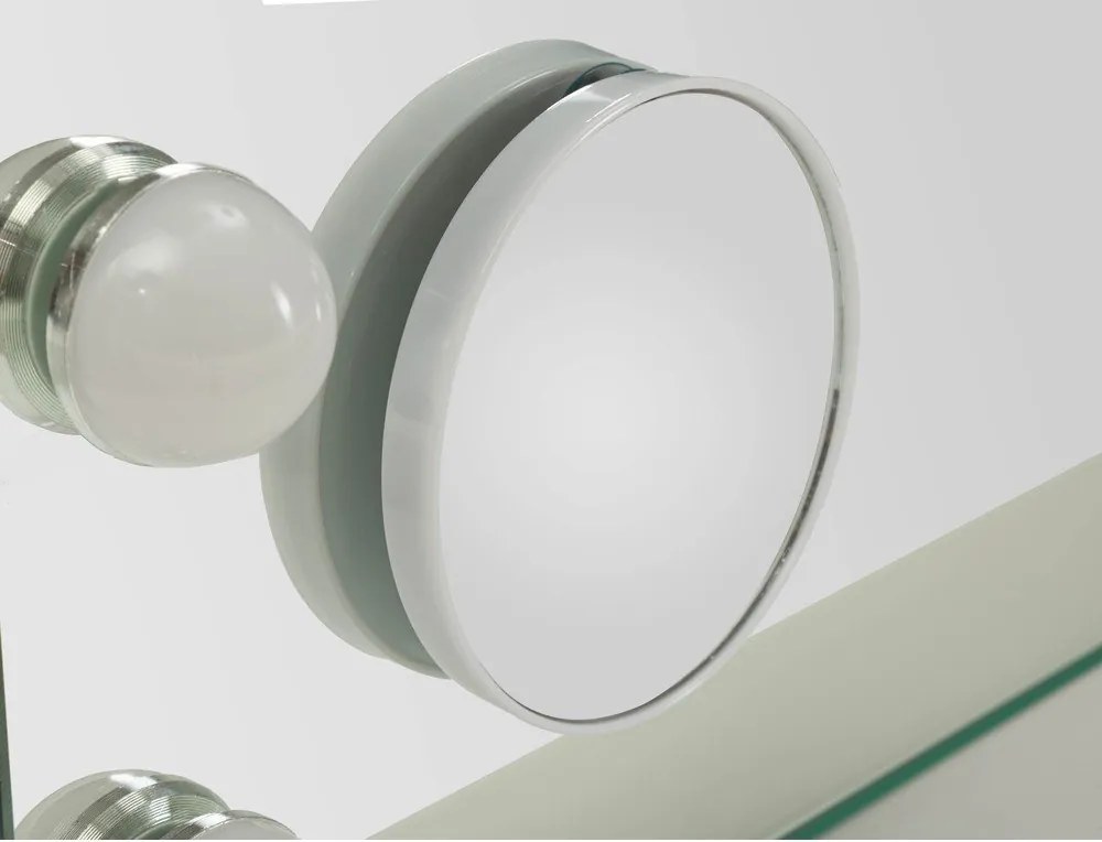 Specchio da parete con illuminazione/con ripiano 55x43 cm Hollywood – Mauro Ferretti