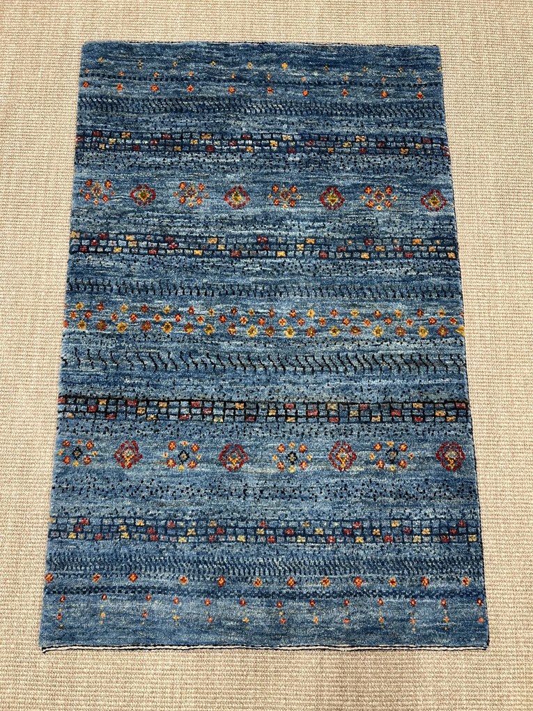 Loribaft Tappeto persiano 80x130 Blu (Iran) Annodato A Mano